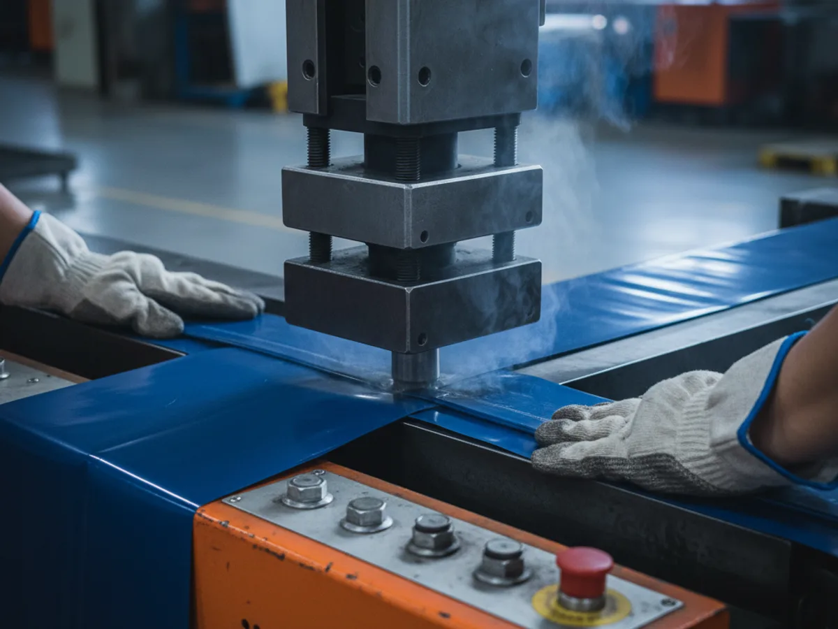 RF welder sealing PVC seam