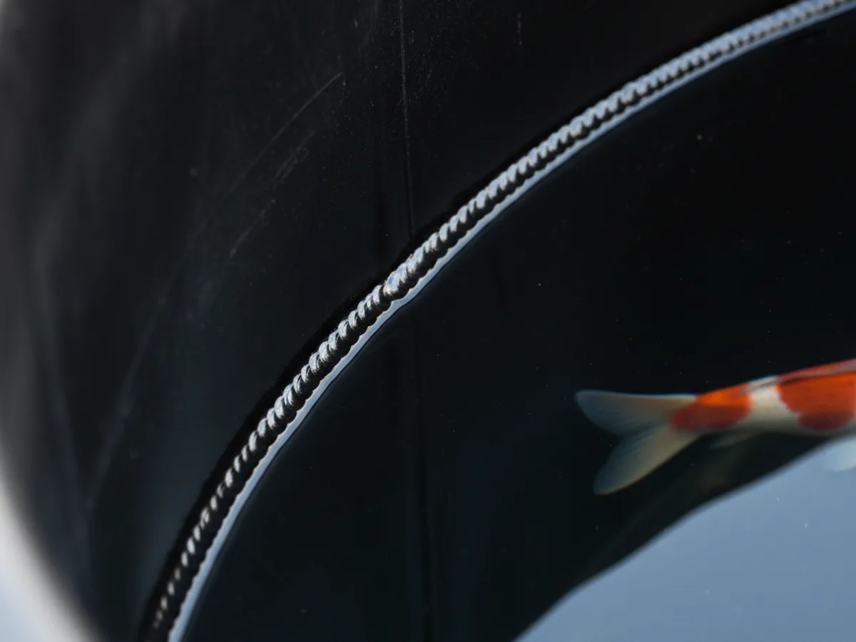 Inside view of a KOI vat with welded PVC floor